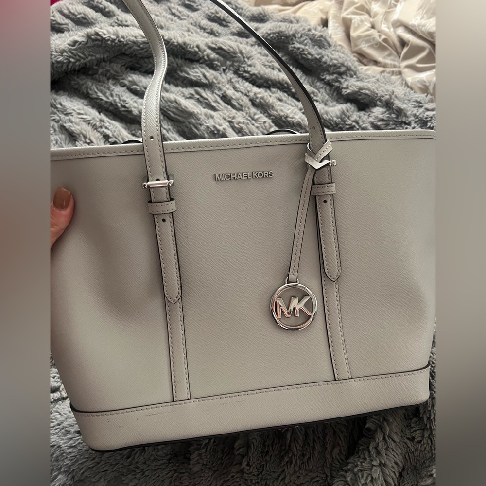 Gray Michael Kors Purse